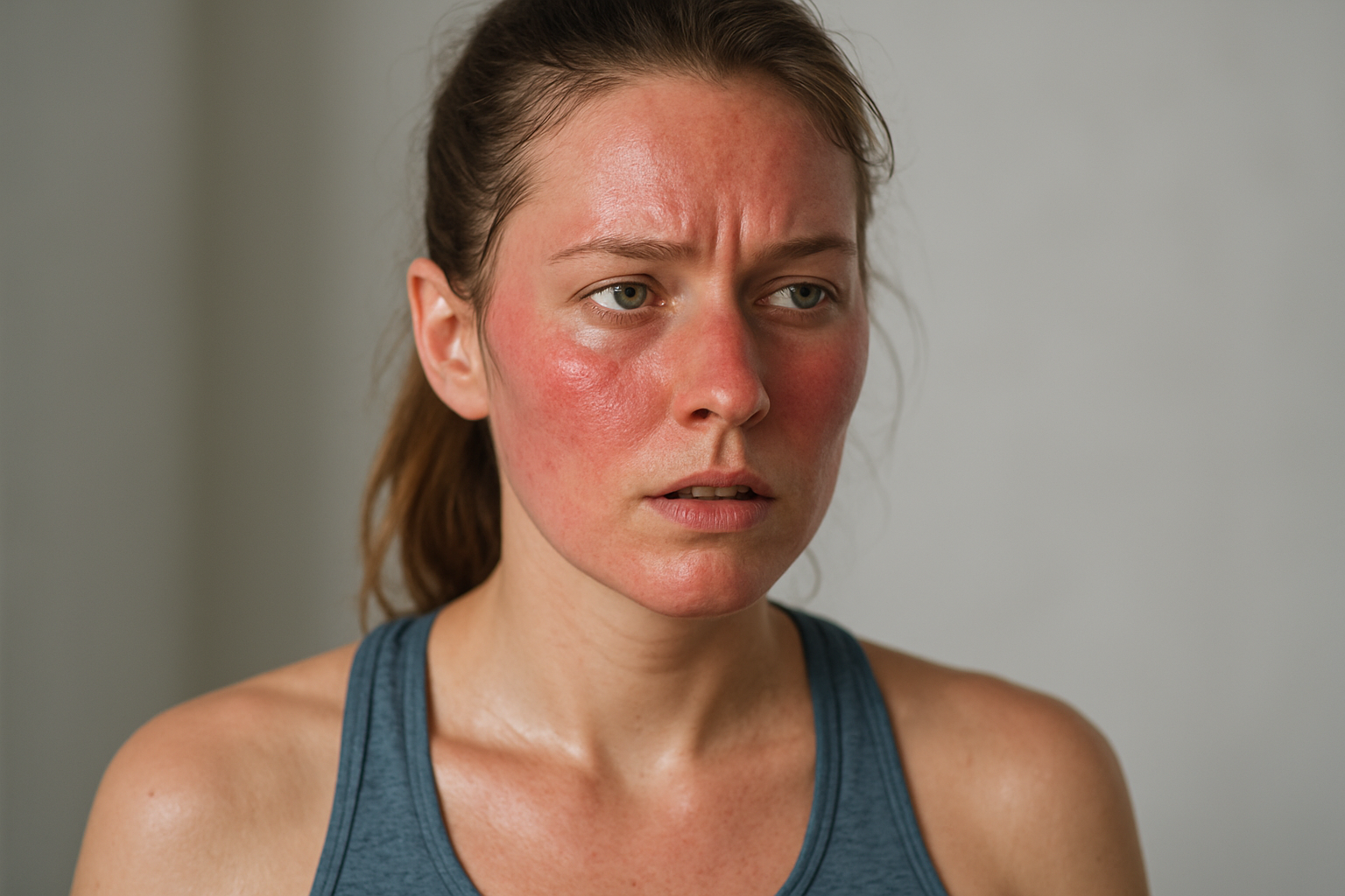 運動後の赤ら顔は毛細血管の拡張が原因