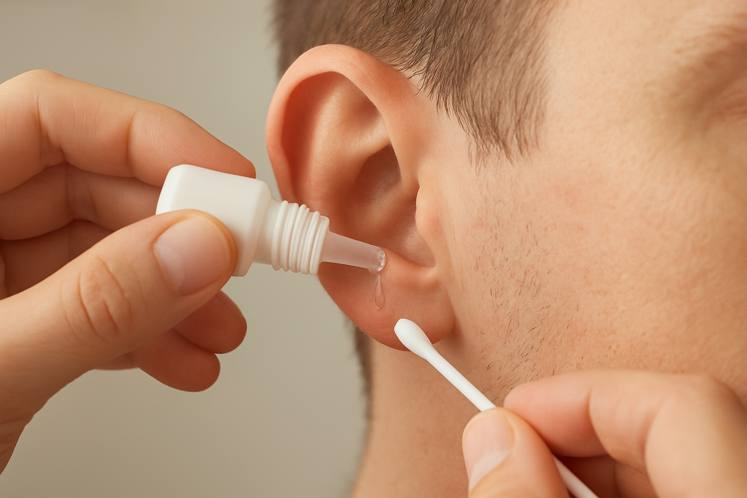 耳垢栓塞は軟化剤と自然排出で対処できます