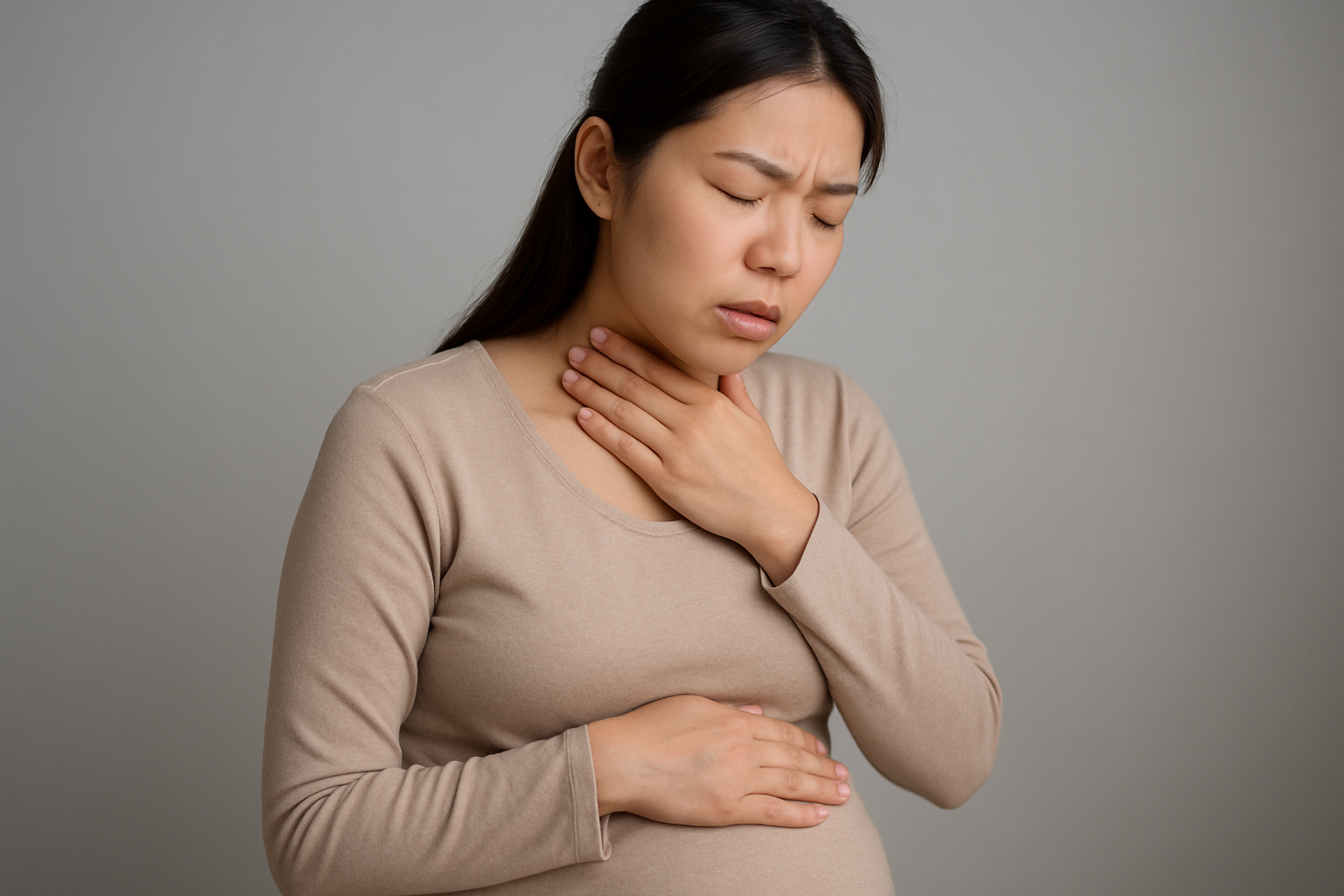 妊娠超初期の喉の痛みは珍しくない症状です