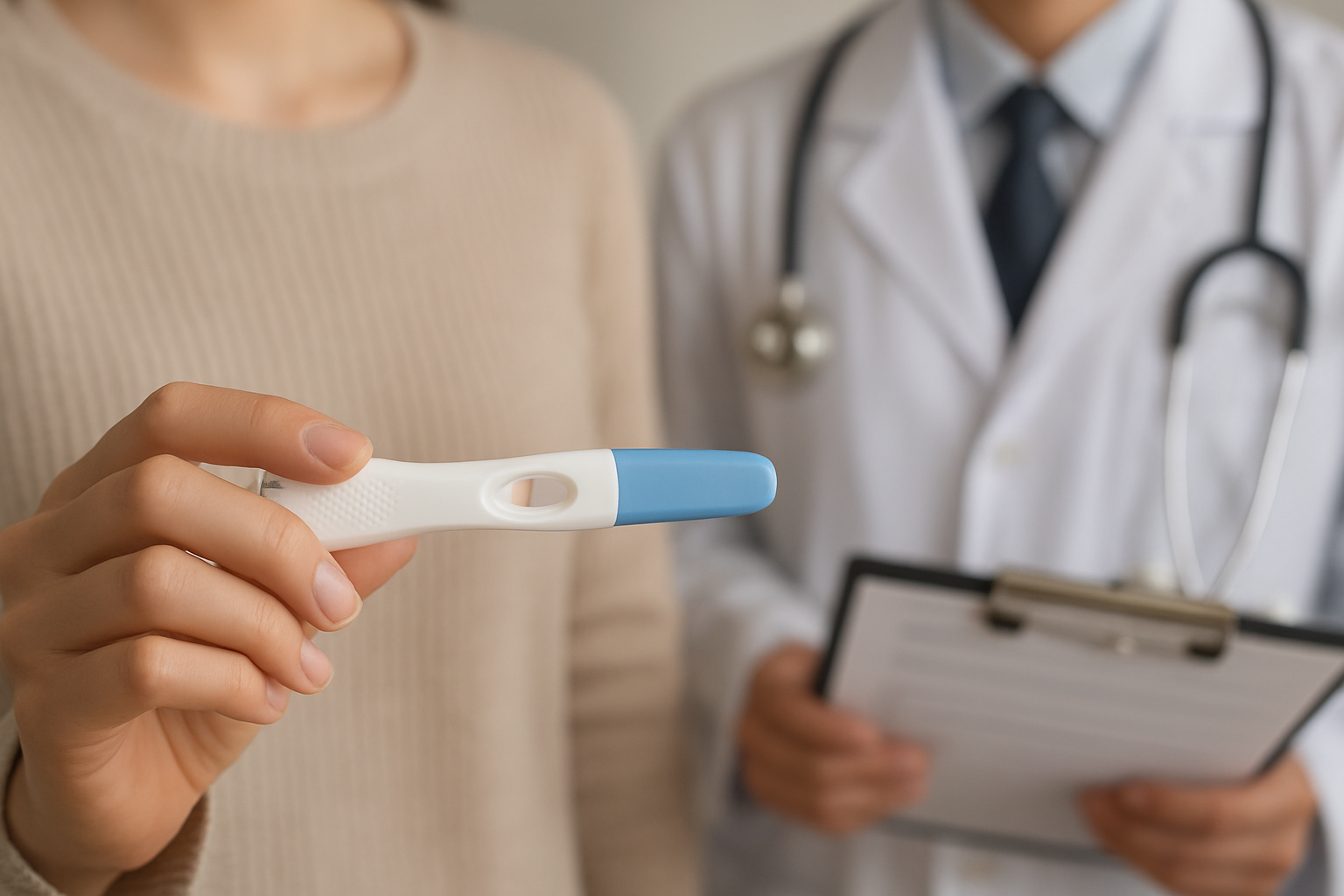 妊娠検査薬で陰性でも、病院で妊娠が判明することはあります