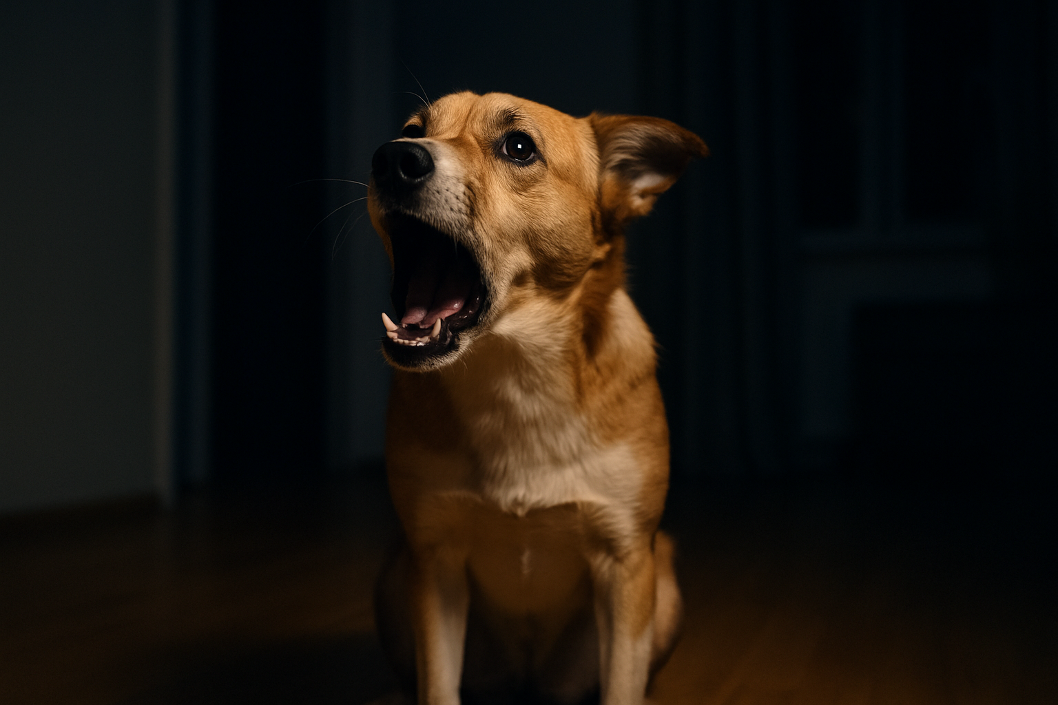 犬が夜中に突然吠える主な原因