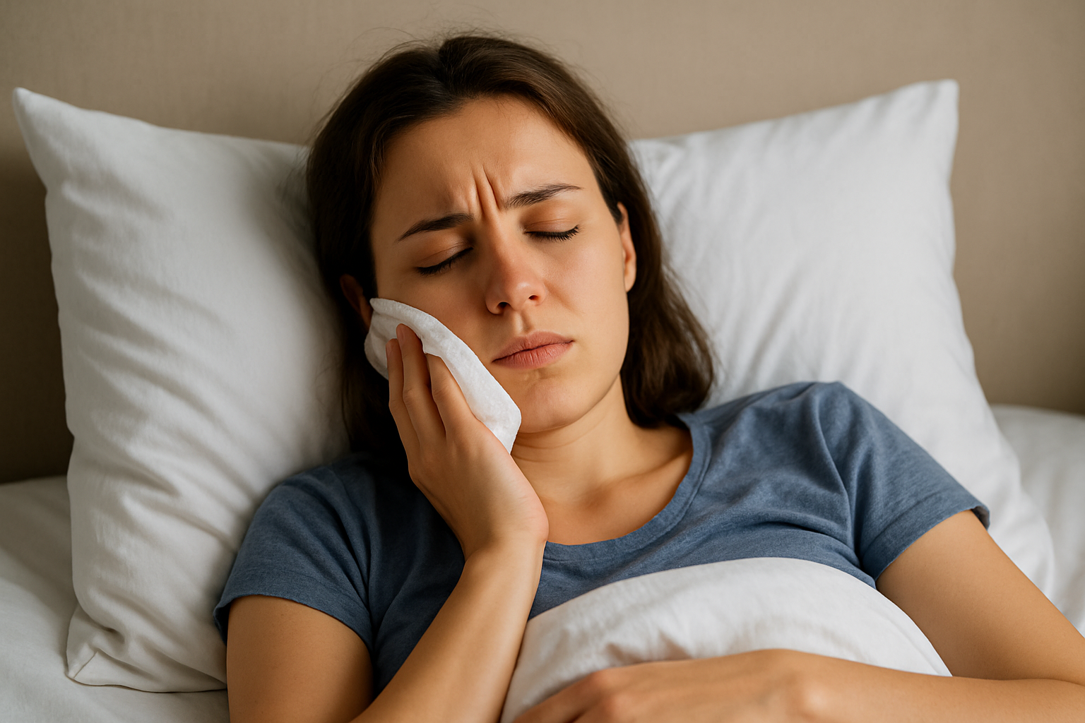 抜歯後に血が止まらない時の寝る前の基本対処法