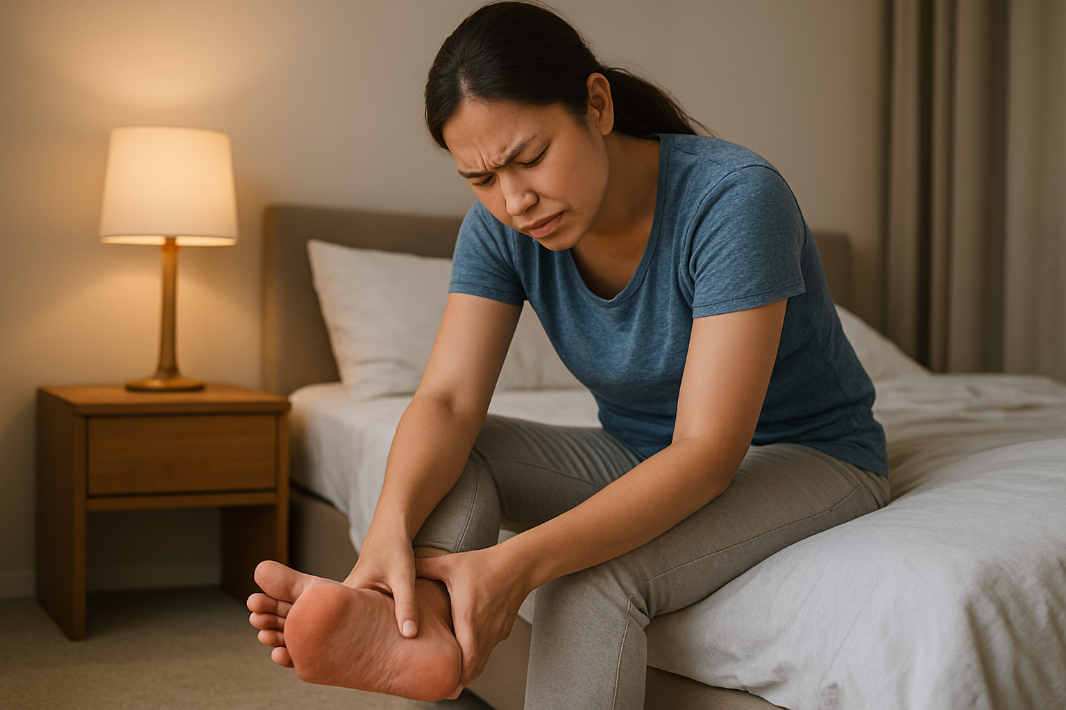 たくさん歩いた日に足が痛くて寝れない主な原因