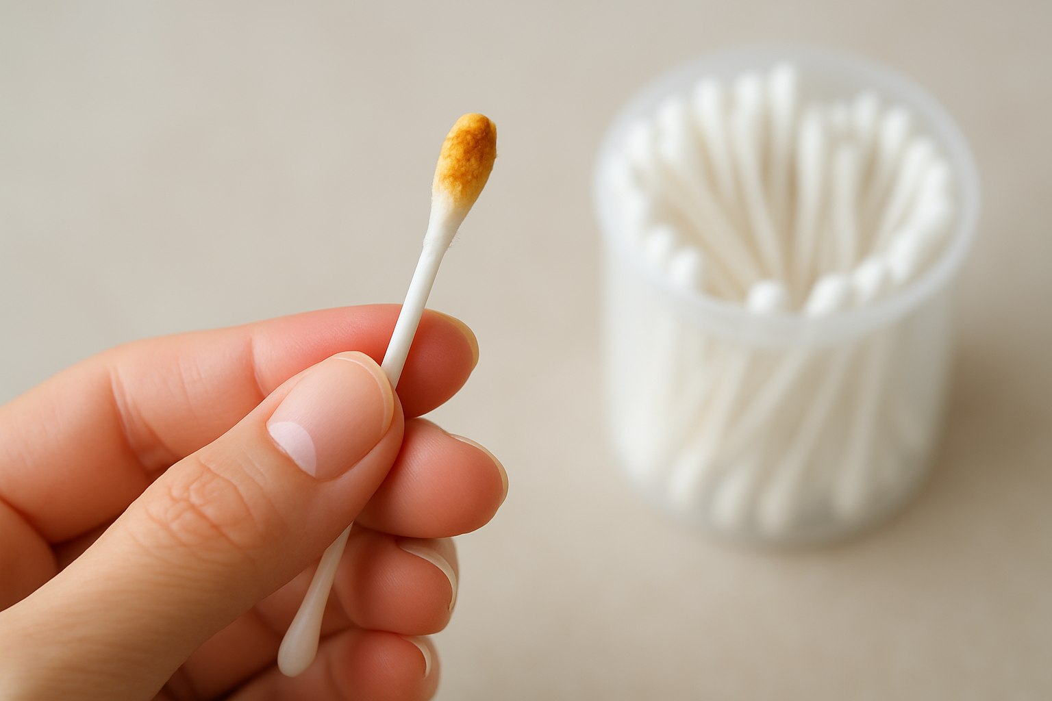 綿棒が黄ばむのは体質か病気のどちらか