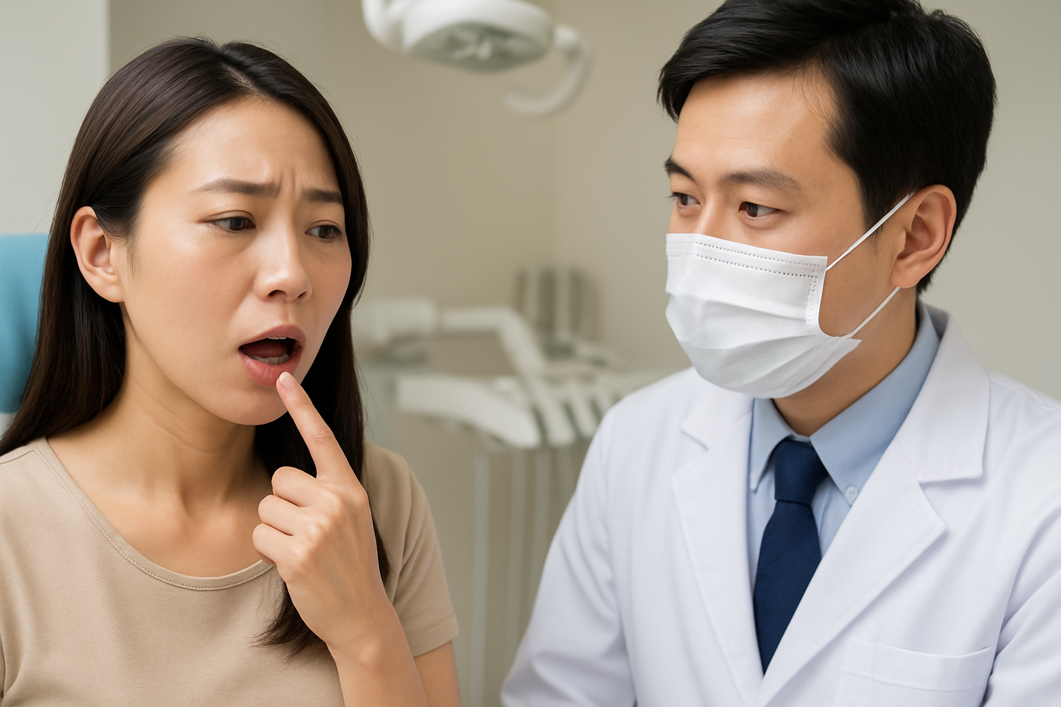 口内炎があるときは歯医者さんに行っても大丈夫です