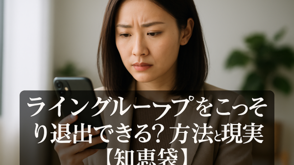 ライングループをこっそり退出できる？方法と現実【知恵袋】