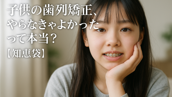 子供の歯列矯正、やらなきゃよかったって本当？【知恵袋】