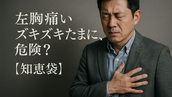 左胸痛いズキズキたまに、危険？【知恵袋】