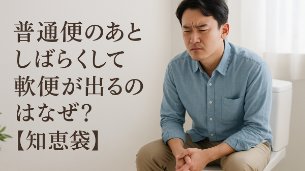 普通便のあとしばらくして軟便が出るのはなぜ？【知恵袋】