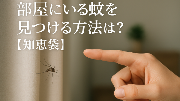 部屋にいる蚊を見つける方法は？【知恵袋】