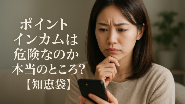ポイントインカムは危険なのか本当のところ？【知恵袋】