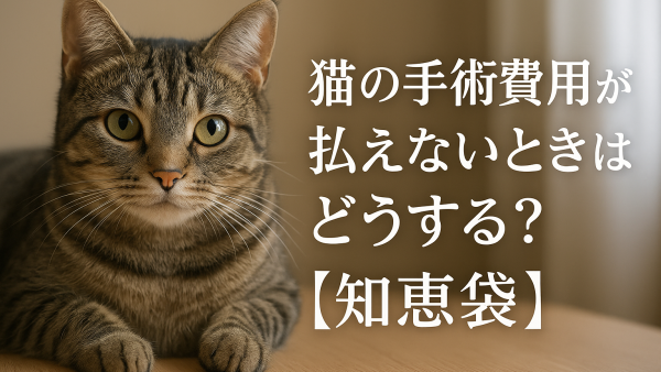 猫の手術費用が払えないときはどうする?【知恵袋】