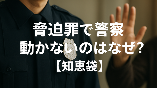 脅迫罪で警察が動かないのはなぜ？【知恵袋】
