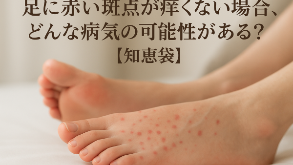 足に赤い斑点が痒くない場合、どんな病気の可能性がある？【知恵袋】