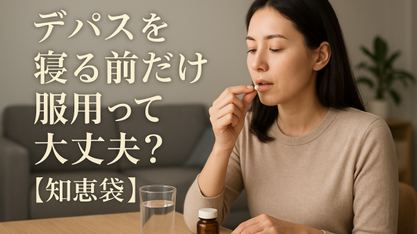 デパスを寝る前だけ服用って大丈夫？【知恵袋】