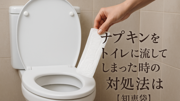 ナプキンをトイレに流してしまった時の対処法は？【知恵袋】