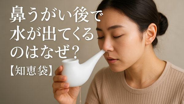 鼻うがい後で水が出てくるのはなぜ？【知恵袋】